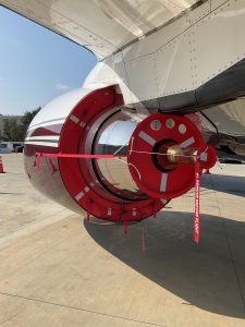 Boeing 737 jet engine exhaust cover